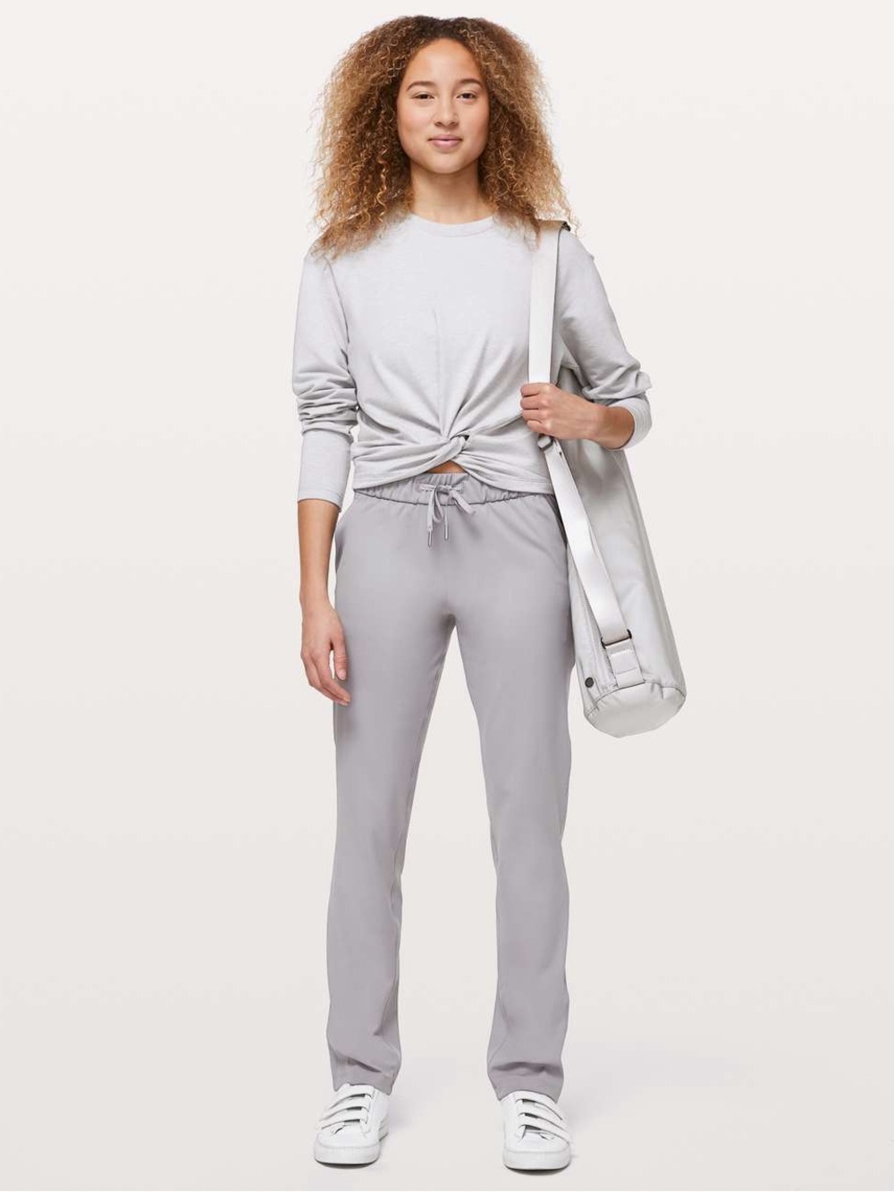 Lululemon On the Fly Pant Full Length 32” 
Grey purple size 12